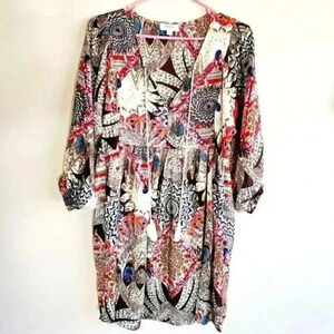 Umgee Mixed print boho dress size small